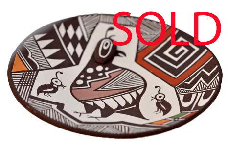 Carolyn Concho | Acoma Plate | Penfield Gallery of Indian Arts | Albuquerque, New Mexico