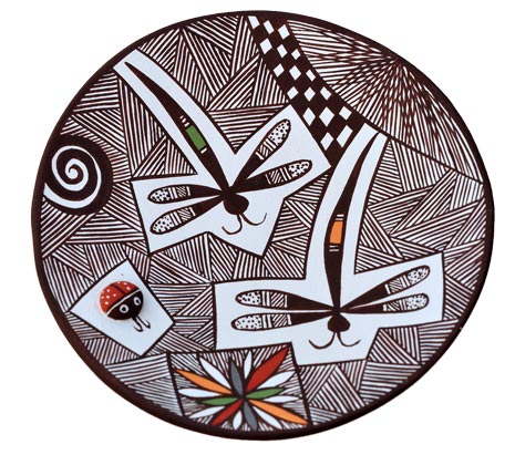 Carolyn Concho | Acoma Dragonfly Plate | Penfield Gallery of Indian Arts | Albuquerque, New Mexico