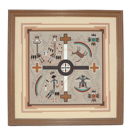 Darrell Ben | Navajo Sandpainting | Penfield Gallery of Indian Arts | Albuquerque, New Mexico