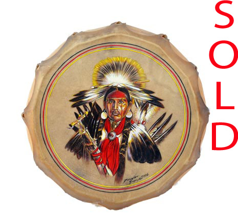 Donovan Begay | Navajo Painted Drum | Penfield Gallery of Indian Arts | Albuquerque, New Mexico