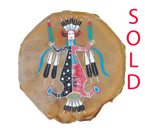 Frank Martin | Navajo Sandpainting Drum | Penfield Gallery of Indian Arts | Albuquerque, New Mexico