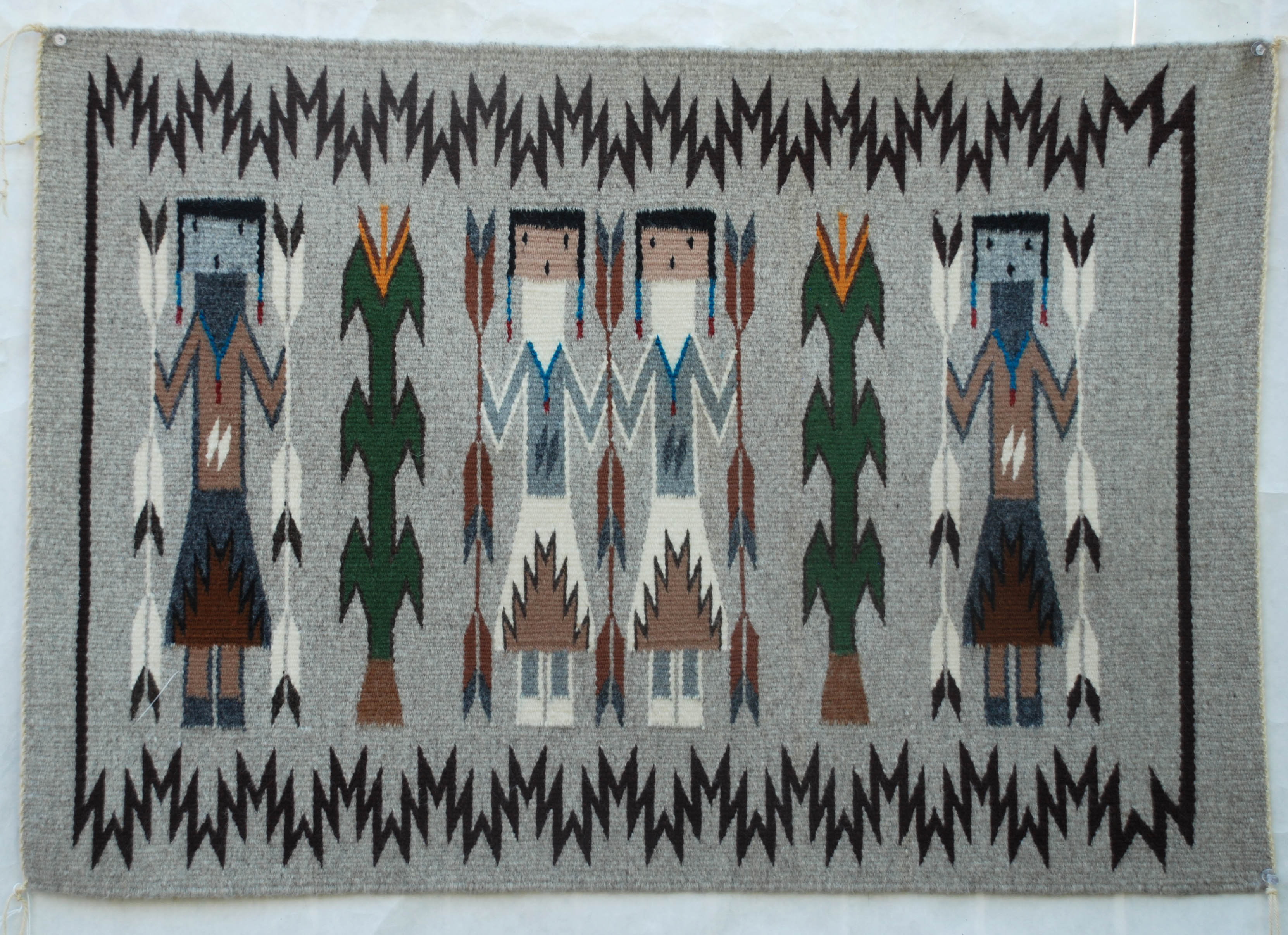 Louise White | Navajo Yei Rug | Penfield Gallery of Indian Arts | Albuquerque, New Mexico