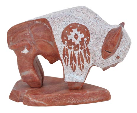 Ray and Wilma Todacheney | Navajo Buffalo Carving | Penfield Gallery of Indian Arts | Albuquerque, New Mexico