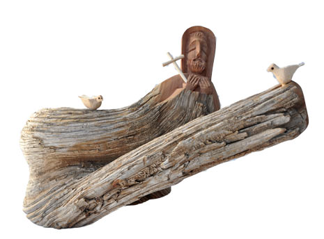 Ricardo Salazar | Saint Francis Wood Carving | Penfield Gallery of Indian Arts | Albuquerque, New Mexico