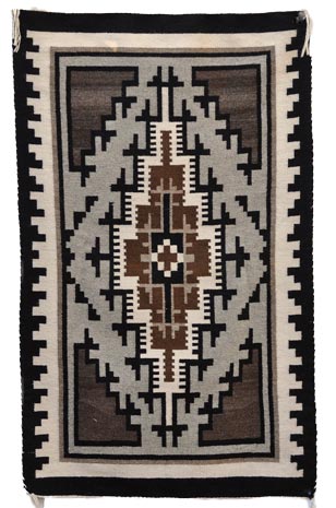 Annie Henderson | Navajo Two Grey Hills Weaving | Penfield Gallery of Indian Arts | Albuquerque, New Mexico