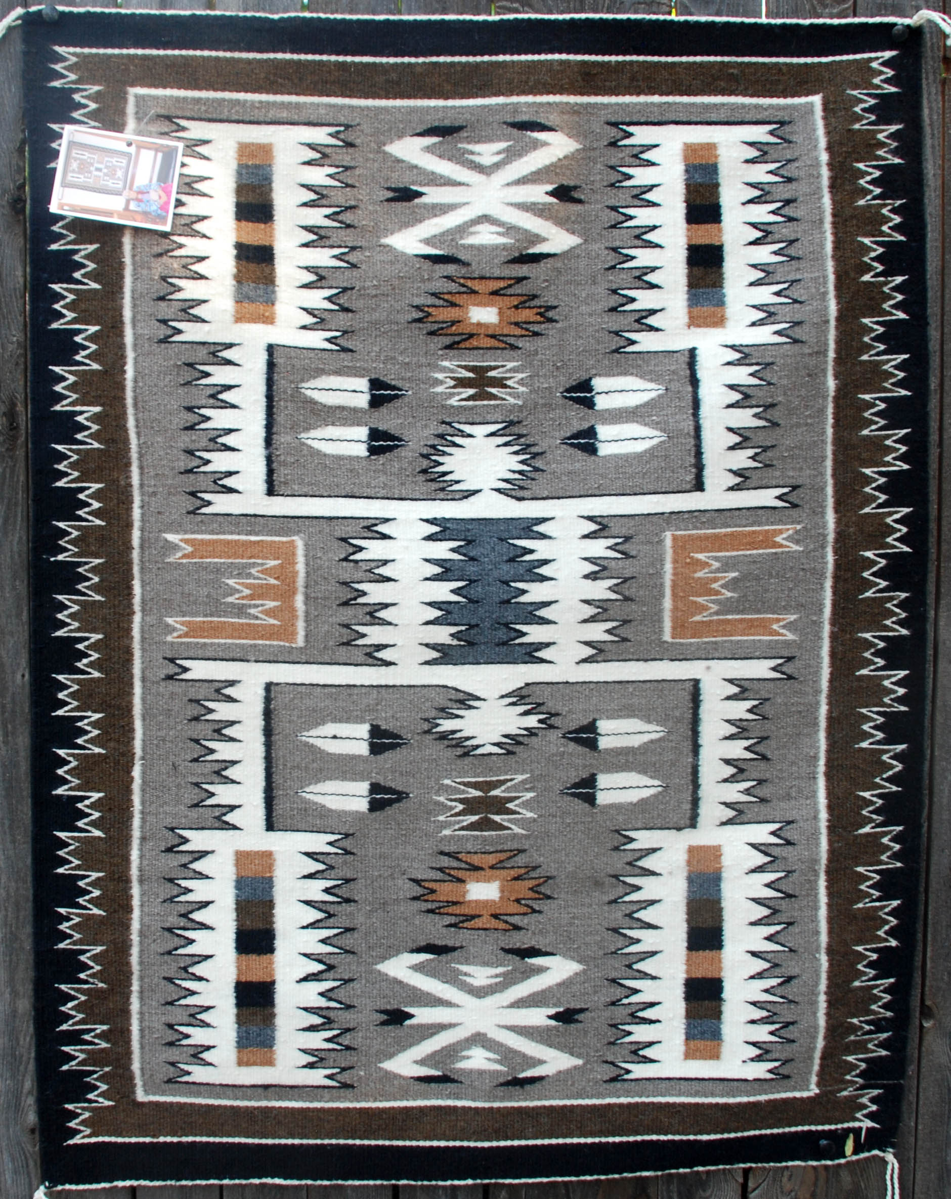 Cecelia Dee | Navajo Storm Pattern Rug | Penfield Gallery of Indian Arts | Albuquerque, New Mexico