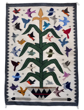 Lena Begay | Navajo Tree of Life Weaving | Penfield Gallery of Indian Arts | Albquerque, New Mexico