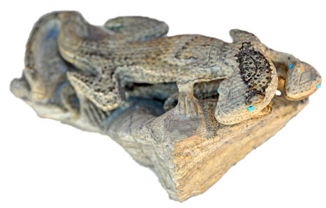 Staley Natewa | Zuni Lizards Fetish | Penfield Gallery of India Arts | Albuquerque, New Mexico
